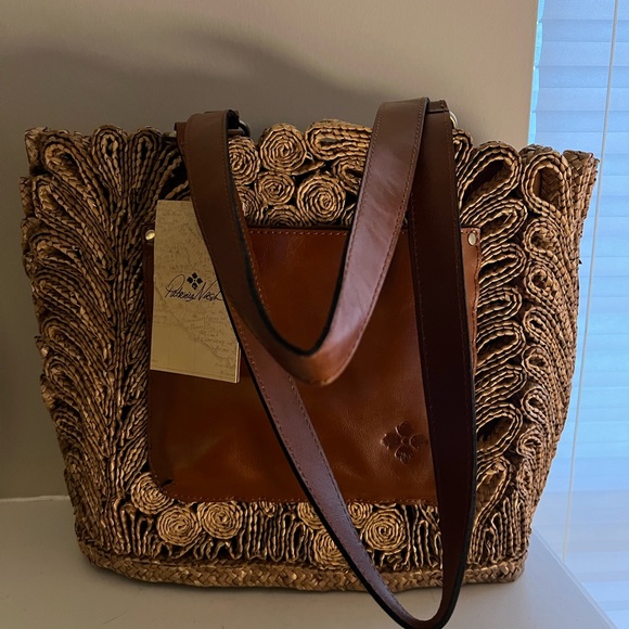 Patricia Nash Palmanova Leather and Woven Shoulder Bag - Picture 2 of 7